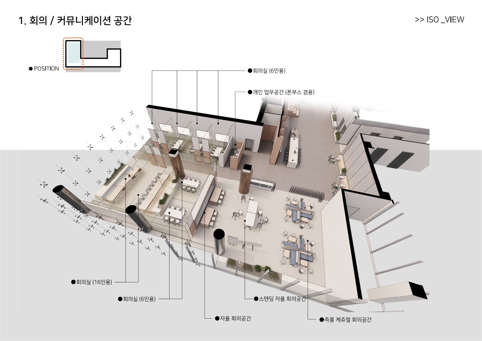 LG전자 복지시설 실내 건축 및 마감재 계획