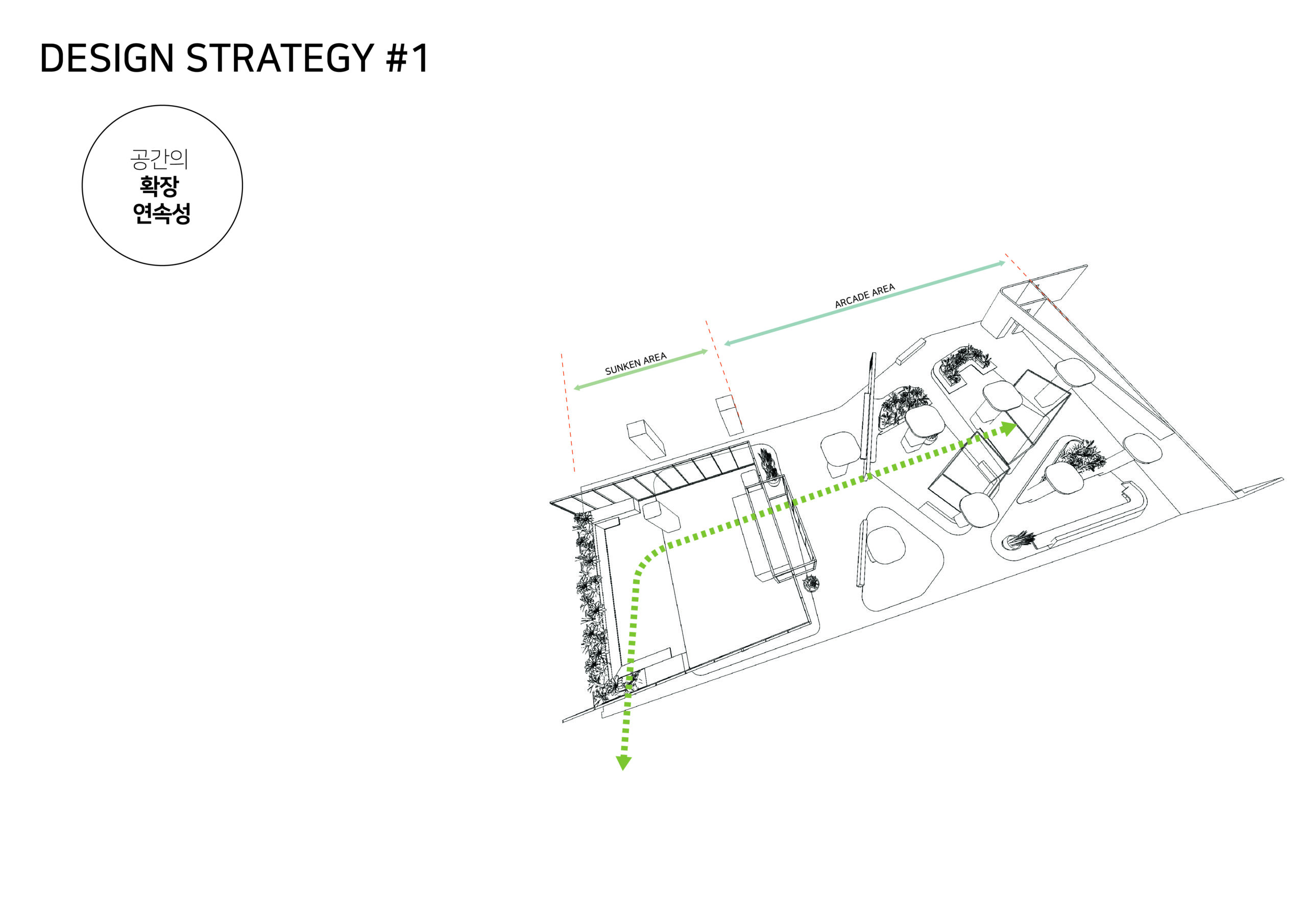 연세빌딩 아케이드 라운지 및 식음료 매장 인테리어