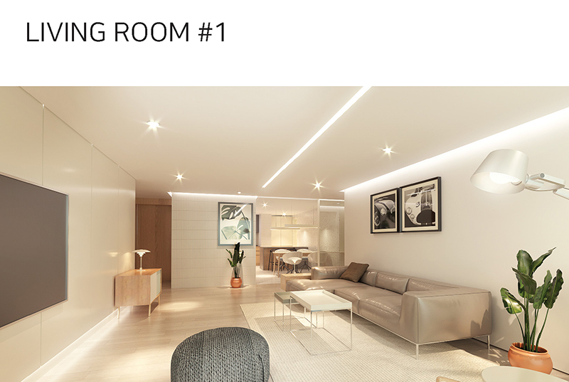 주택 및 주거공간 아파트 거실 인테리어 설계 투시도